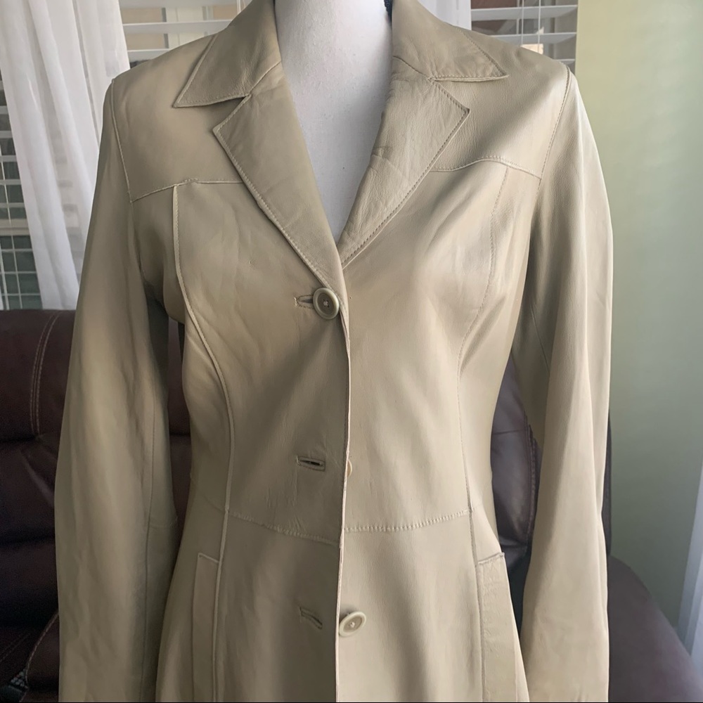 Inc tan leather jacket - Picture 3 of 13